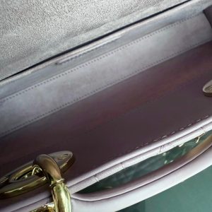 Dior D-Joy Medium - Cannage Lambskin Blush Pink Gold Hardware