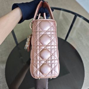 Dior Lady Small Flap ABC - Cannage Calfskin Rose Gold Hardware MyABC