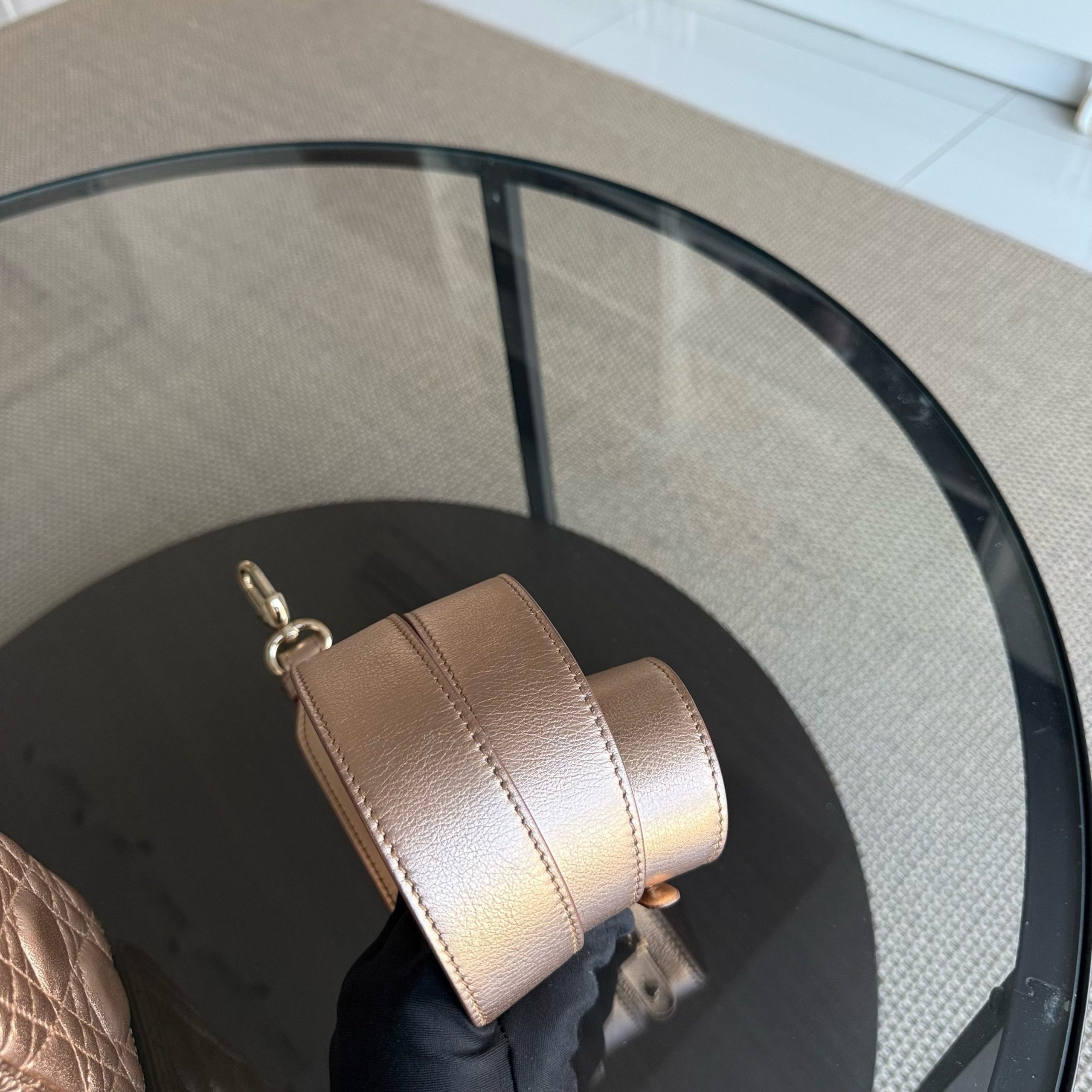 Dior Lady Small Flap ABC - Cannage Calfskin Gold Metallic Gold Hardware MyABC