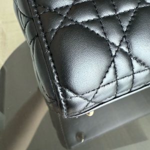 Dior Lady Small Flap - Cannage Lambskin Black Gold Hardware NO STRAP