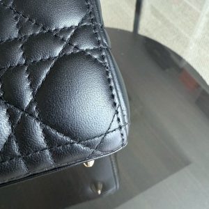 Dior Lady Small Flap - Cannage Lambskin Black Gold Hardware NO STRAP