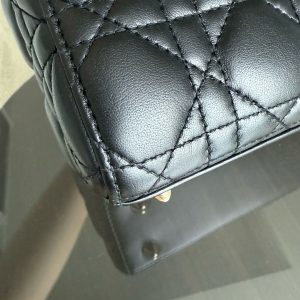 Dior Lady Small Flap - Cannage Lambskin Black Gold Hardware NO STRAP