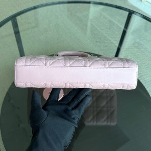Dior Lady D-Joy Medium - Cannage Lambskin Sakura Pink Black Hardware