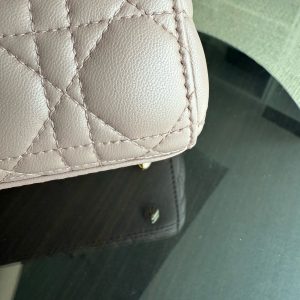 Dior Lady Small Flap - Cannage Lambskin Blush Pink Gold Hardware