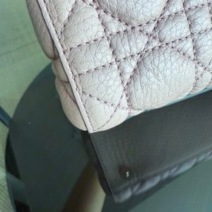 Dior Lady Medium Flap - Cannage Grained Calfskin Blush Nude Pink Gold Hardware