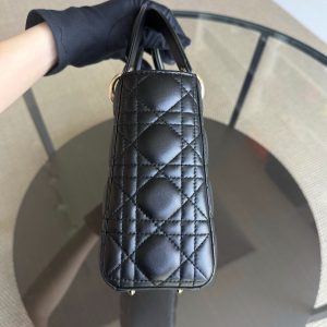 Dior Lady Small Flap MyABC - Cannage Lambskin Black Gold Hardware ABC Charm