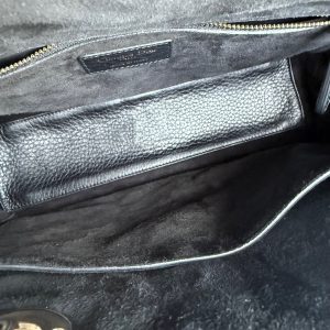 *Flap, Grained Calfskin* Lady Large Flap Grained Calfskin Cannage Black GHW
