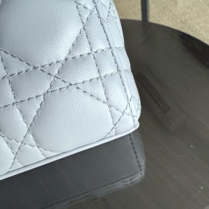Dior Lady D-Joy Small - Cannage Lambskin Gray Gold Hardware