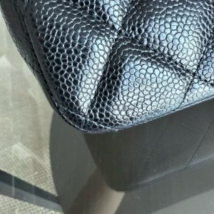 Chanel Classic Flap Jumbo - Caviar Quilted Grained Calfskin Black Silver Hardware