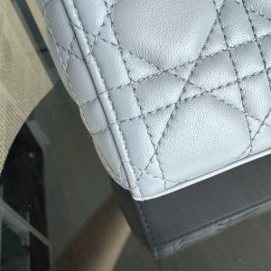 Dior Lady D-Joy Small - Cannage Lambskin Gray Gold Hardware