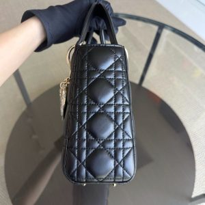 Dior Lady Small Flap MyABC - Cannage Lambskin Black Gold Hardware ABC Charm