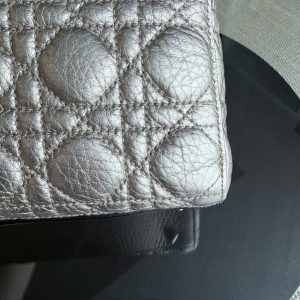 Dior Lady Small - Cannage Gold Calfskin Gold Hardware