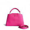 Louis Vuitton Capucines BB - 27CM Grained Calfskin Hot Pink Gold Hardware