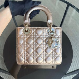 Dior Lady Small Flap ABC - Cannage Calfskin Gold Metallic Gold Hardware MyABC