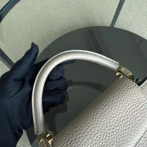 Louis Vuitton Capucines BB - Taurillon Grained Calfskin Light Beige Gold Hardware