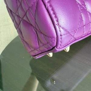 Dior Lady Small ABC - Cannage Lambskin Purple Gold Hardware MyABC