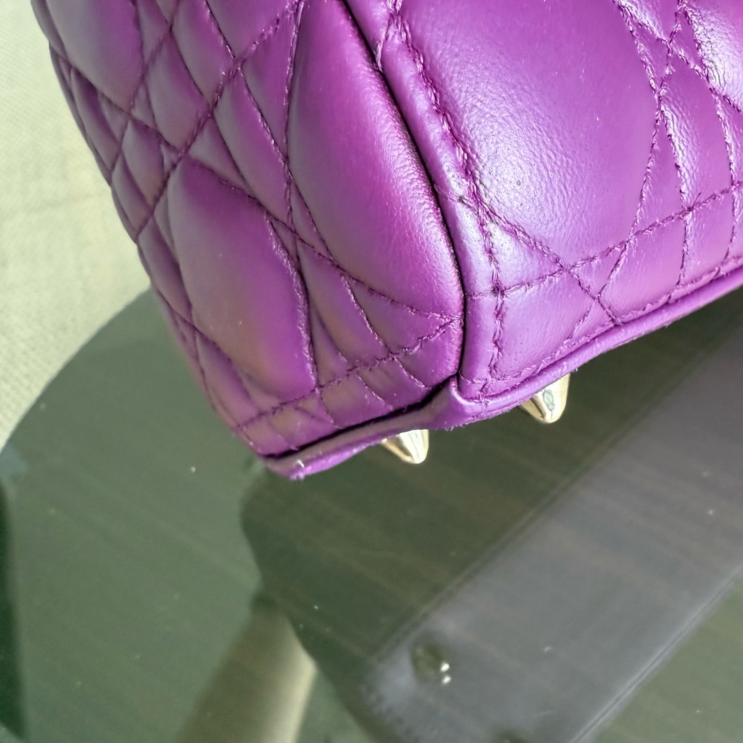 Dior Lady Small ABC - Cannage Lambskin Purple Gold Hardware MyABC