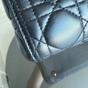 DIor Lady Large - Cannage Lambskin Black Gold Hardware NO STRAP