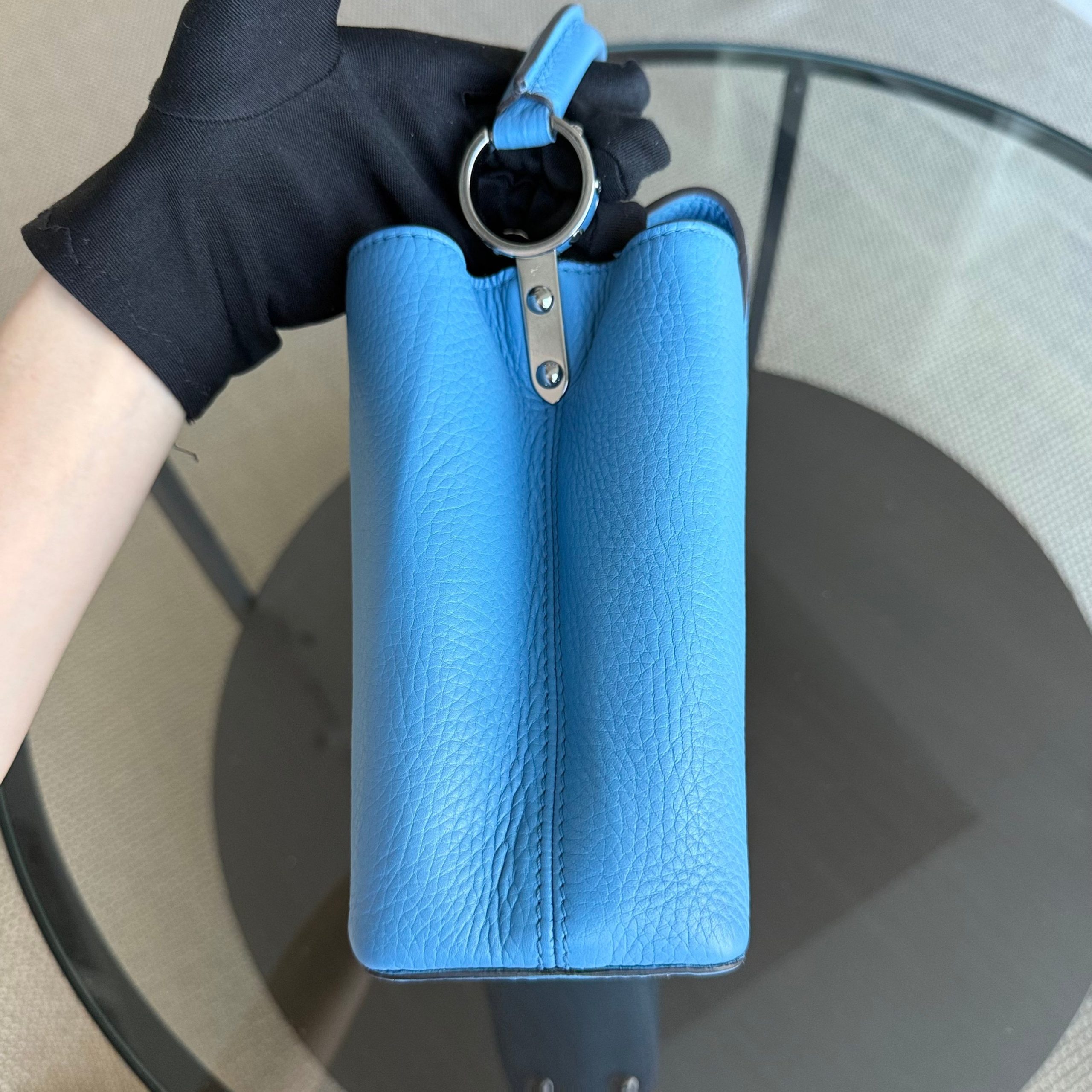 Louis Vuitton Capucines BB - Caviar Silver Hardware Blue Silver Hardware