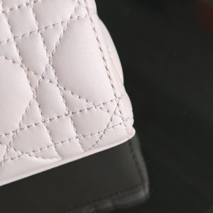 Dior D-Joy Medium - Cannage Lambskin Light Pink Gold Hardware
