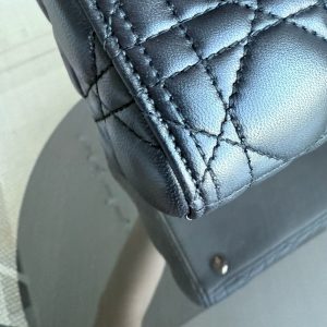 DIor Lady Large - Cannage Lambskin Black Gold Hardware NO STRAP