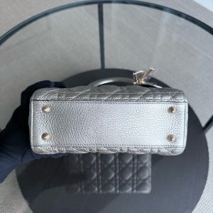 Dior Lady Small - Cannage Gold Calfskin Gold Hardware