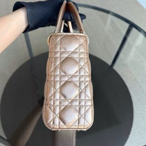 Dior Lady Small Flap ABC - Cannage Calfskin Gold Metallic Gold Hardware MyABC