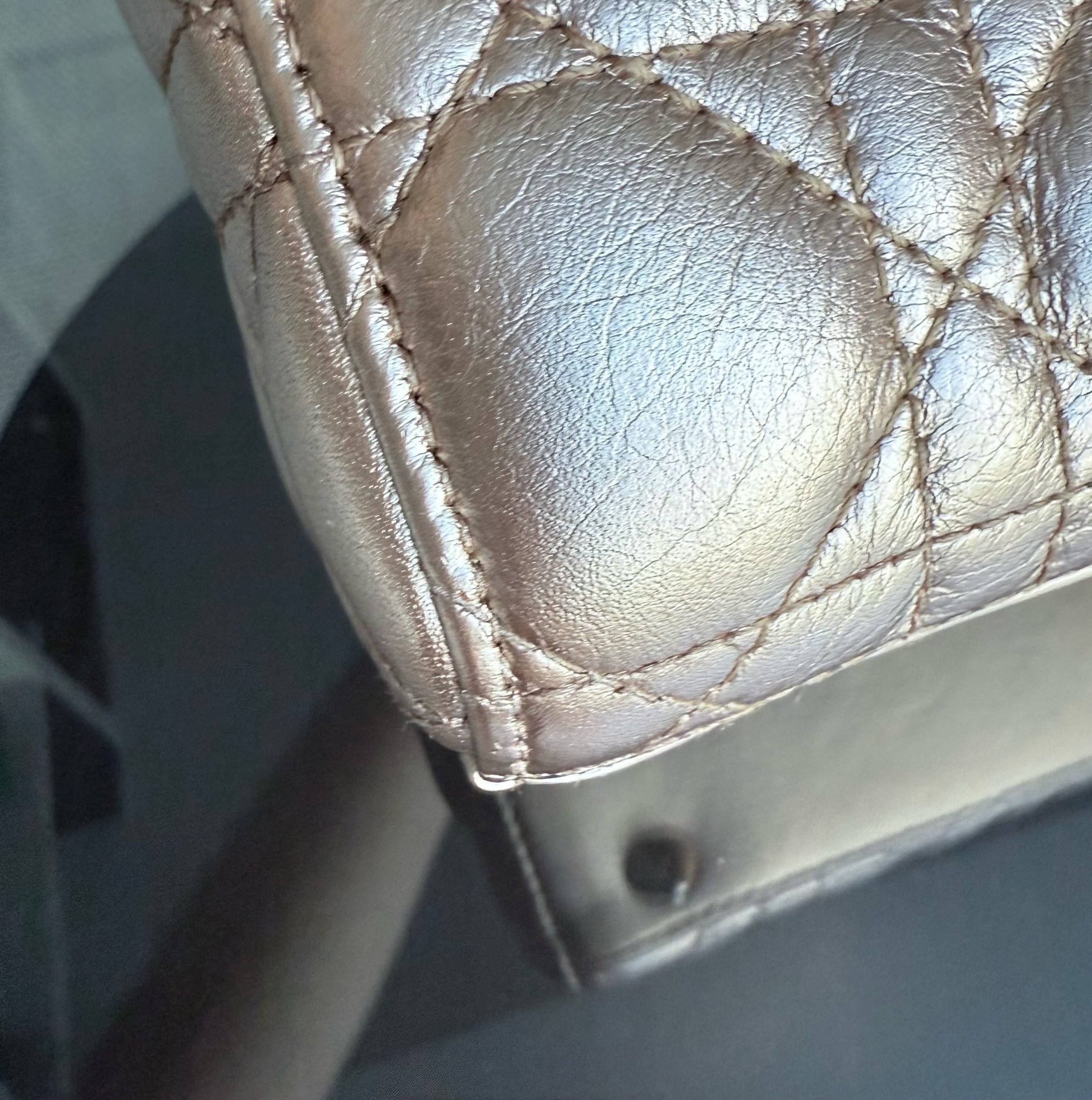 Dior Lady Small Flap ABC - Cannage Calfskin Gold Metallic Gold Hardware MyABC