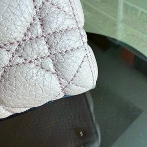 Dior Lady Medium Flap - Cannage Grained Calfskin Blush Nude Pink Gold Hardware
