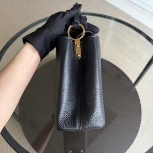 Louis Vuitton Capucines BB - Taurillon Grained Calfskin Noir Gold Hardware