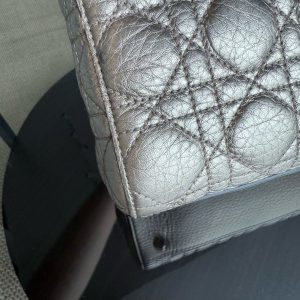 Dior Lady Small - Cannage Gold Calfskin Gold Hardware