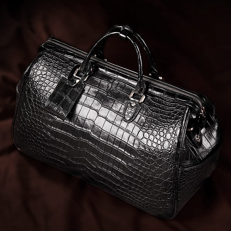 Túi Crocodile Trim Dufle Bag Gucci